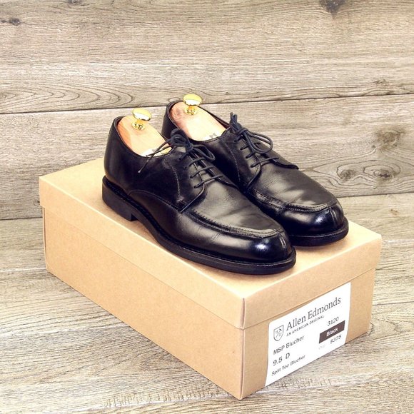 Allen Edmonds MSP BLUCHER 7.5 D Black * new Flannel Bags (add $15 Cedar Trees) main image 5